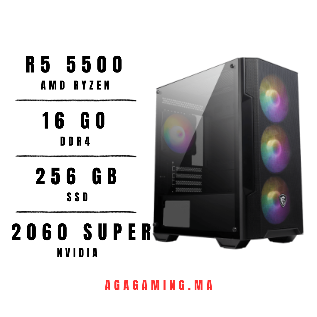 PC Gamer Ryzen 5 5500 RTX 2060 Super PC Gamer Ryzen 5 5500 RTX 2060 Super